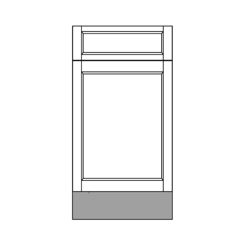 Base 1 Drw 1 Door - front