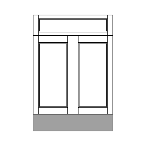Base 1 Drw 2 Door - front