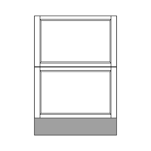 Base 2 Drawer - front