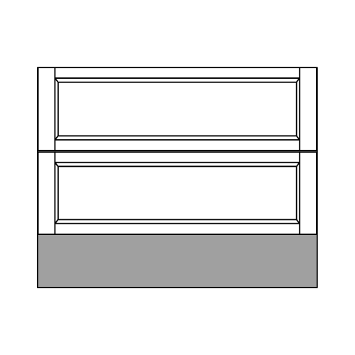 Oven Drawer Base 20.7 H 2 Drawer - front