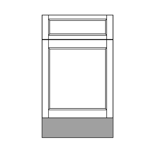 Vanity Base 1 Drawer 1 Door - front