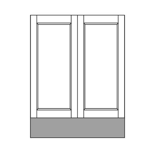 Vanity Base 2 Door - front