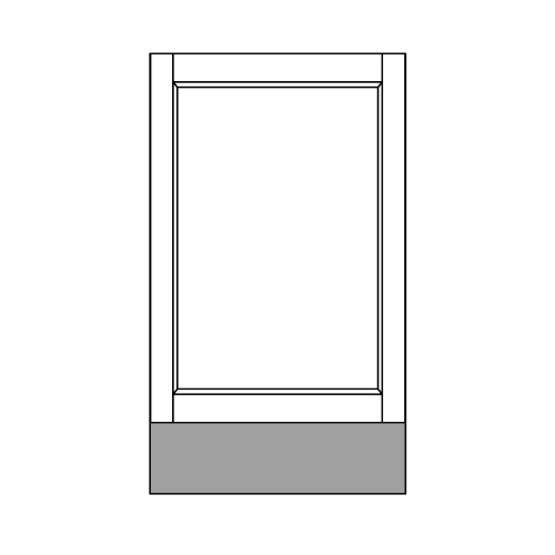 Vanity Base Tall 1 Door - front