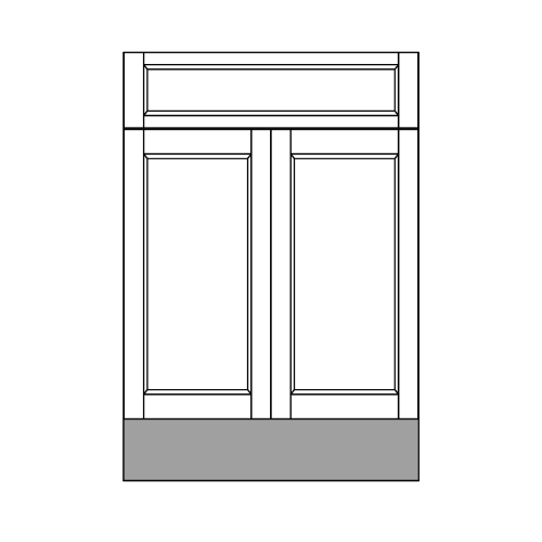 Vanity Base Tall 1 Drawer 2 Door - front