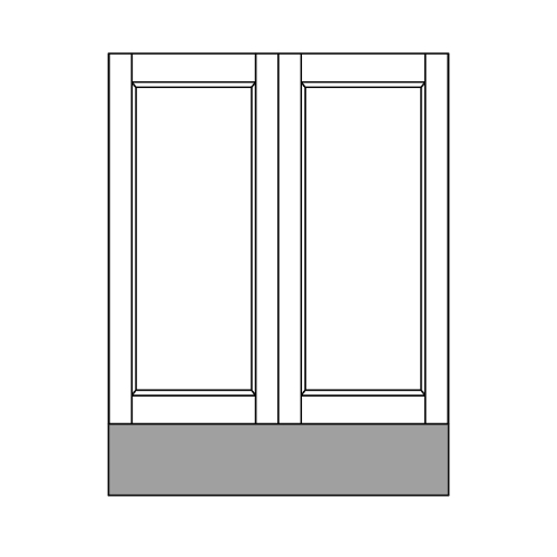 Vanity Base Tall 2 Door - front