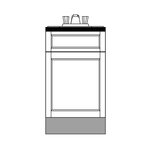 Vanity Sink 1 Door - front