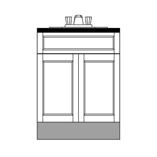 Vanity Sink 2 Door - front