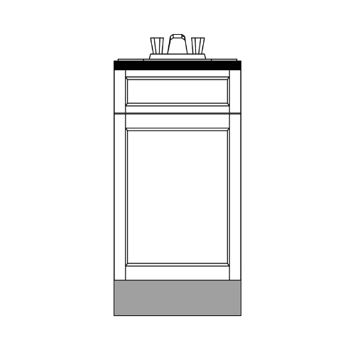 Vanity Sink Tall 1 Door - front