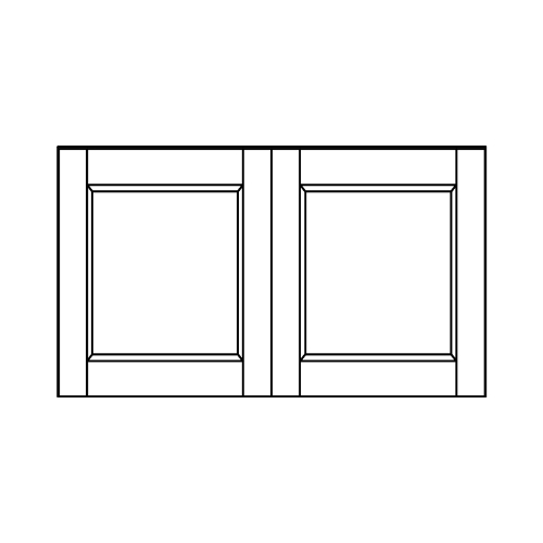 Wall 14 H 24 D 2 Door - front