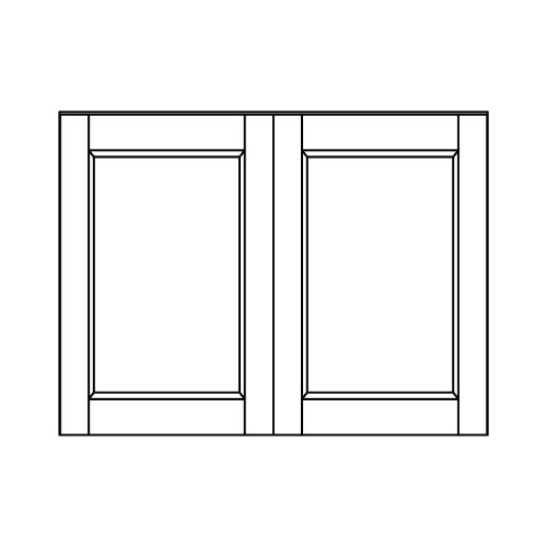 Wall 18 H 24 D 2 Door - front