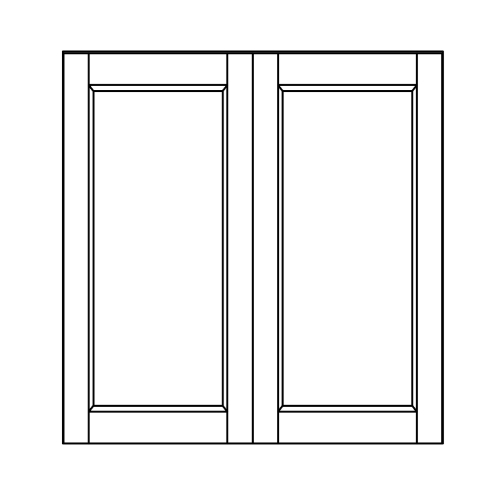 Wall 24.6 H 16 D 2 Door - front