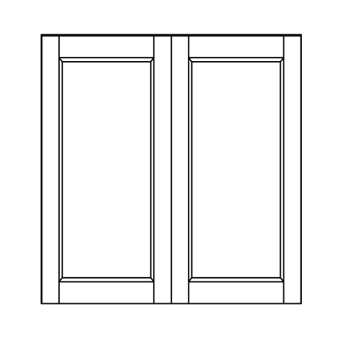 Wall 24.6 H 24 D 2 Door - front