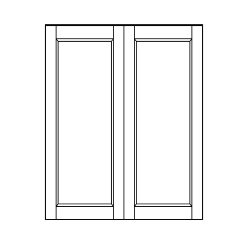 Wall 29.6 H 12 D 2 Door - front