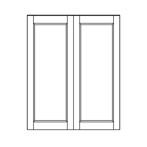 Wall 29.6 H 16 D 2 Door - front