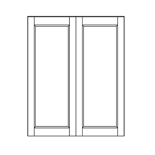 Wall 29.6 H 24 D 2 Door - front