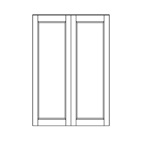 Wall 34.6 H 12 D 2 Door - front