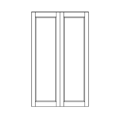 Wall 39.7 H 12 D 2 Door - front