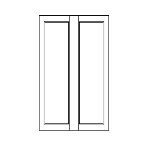 Wall 39.7 H 16 D 2 Door - front