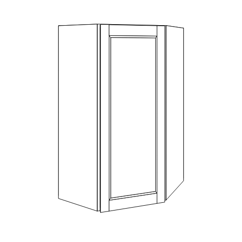 Wall custom height 24 Angled Corner - side